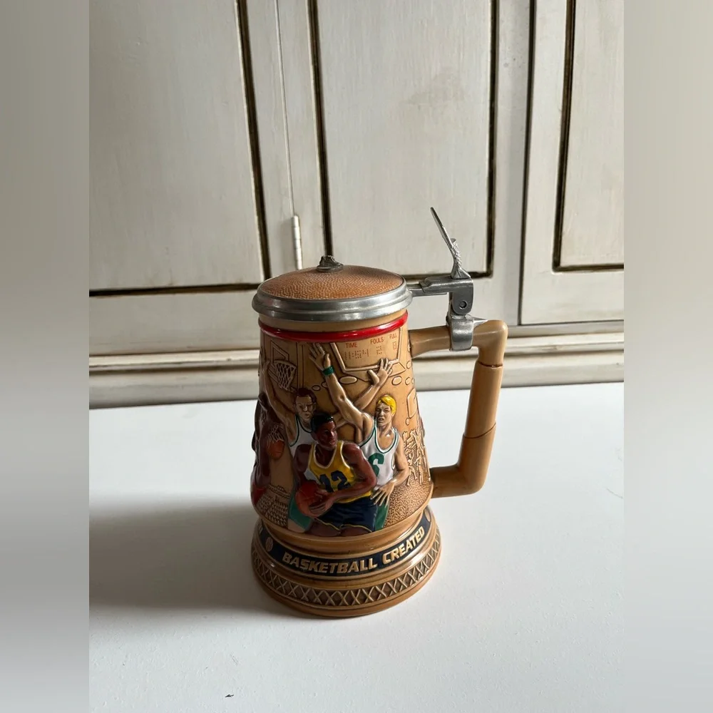 Vintage Avon Stein A Century of Basketball Stein 1993 Hand crafted in Brazil Cup